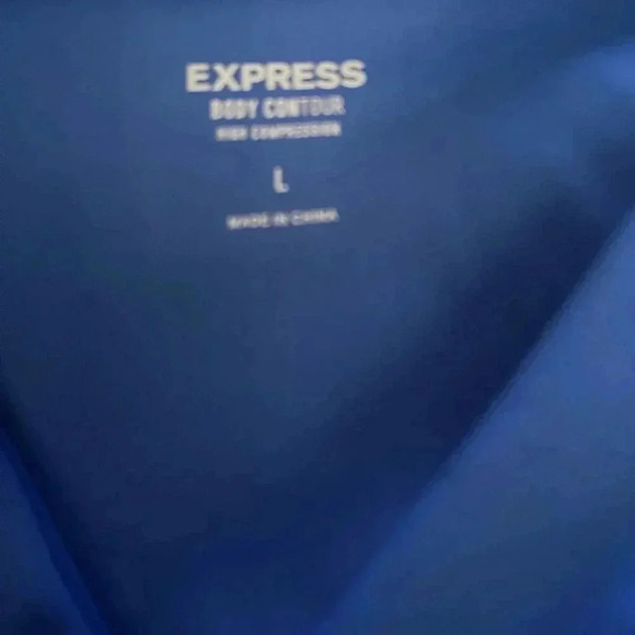NWT Express body contour Maine blue stretch compression all inone bodysuit top L - Picture 4 of 4